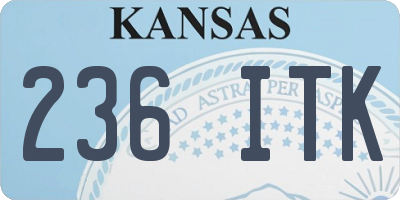 KS license plate 236ITK