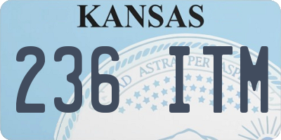 KS license plate 236ITM