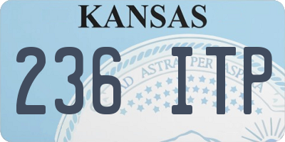 KS license plate 236ITP