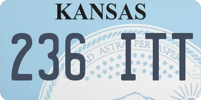 KS license plate 236ITT