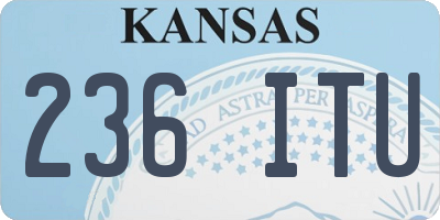 KS license plate 236ITU