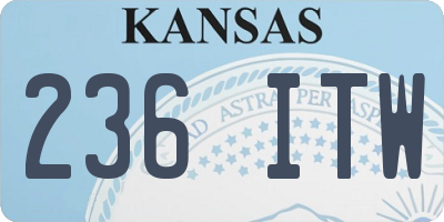 KS license plate 236ITW