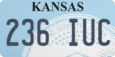 KS license plate 236IUC
