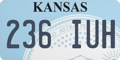 KS license plate 236IUH