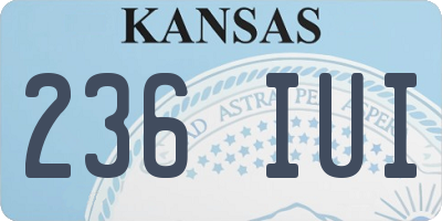 KS license plate 236IUI