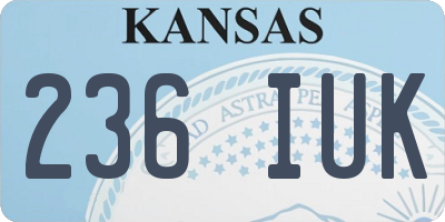 KS license plate 236IUK