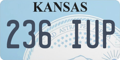 KS license plate 236IUP