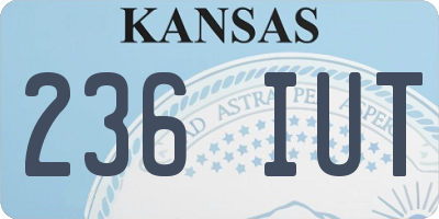 KS license plate 236IUT