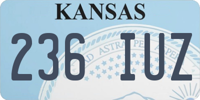 KS license plate 236IUZ