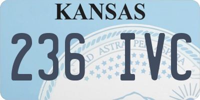 KS license plate 236IVC