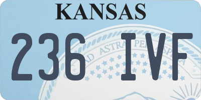 KS license plate 236IVF