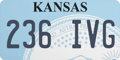KS license plate 236IVG