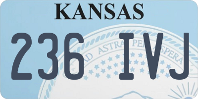 KS license plate 236IVJ