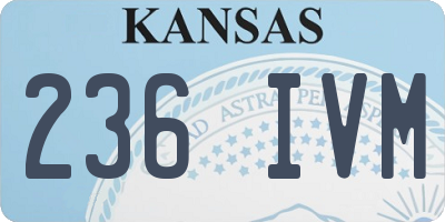 KS license plate 236IVM