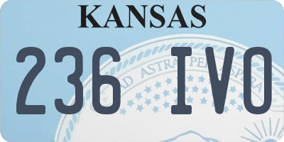 KS license plate 236IVO