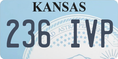 KS license plate 236IVP