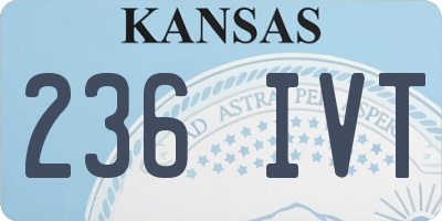 KS license plate 236IVT