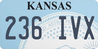 KS license plate 236IVX