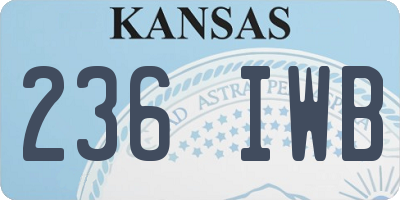 KS license plate 236IWB