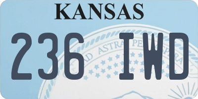 KS license plate 236IWD