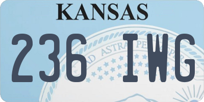 KS license plate 236IWG