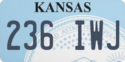 KS license plate 236IWJ