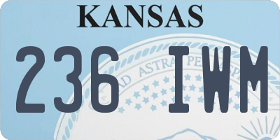 KS license plate 236IWM