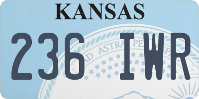 KS license plate 236IWR