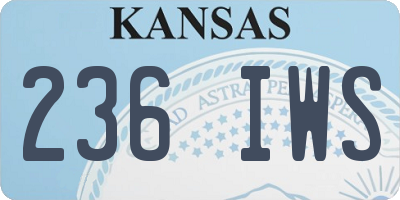 KS license plate 236IWS