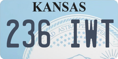 KS license plate 236IWT