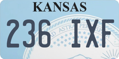 KS license plate 236IXF