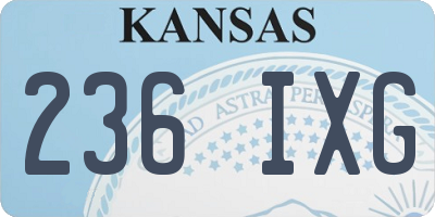 KS license plate 236IXG