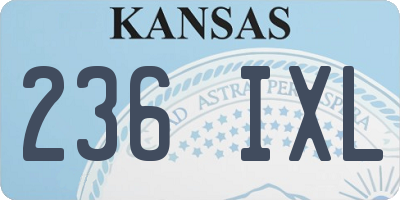 KS license plate 236IXL