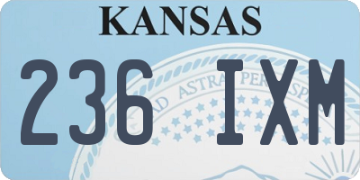 KS license plate 236IXM