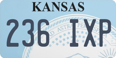 KS license plate 236IXP