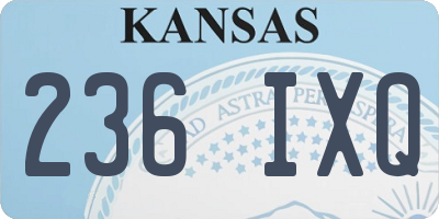 KS license plate 236IXQ