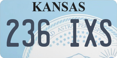 KS license plate 236IXS
