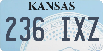 KS license plate 236IXZ