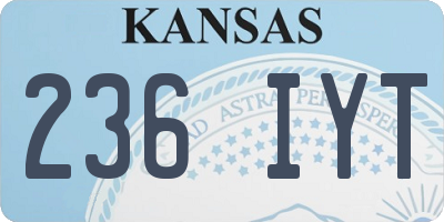 KS license plate 236IYT