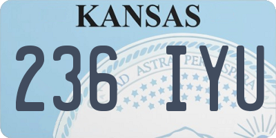 KS license plate 236IYU
