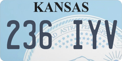 KS license plate 236IYV