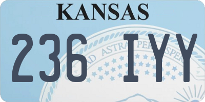 KS license plate 236IYY