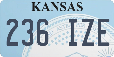 KS license plate 236IZE