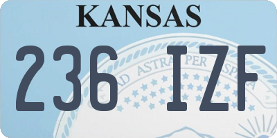 KS license plate 236IZF