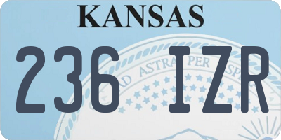 KS license plate 236IZR