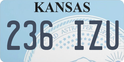 KS license plate 236IZU