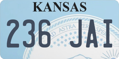 KS license plate 236JAI