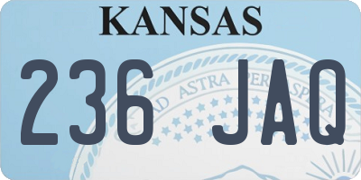 KS license plate 236JAQ