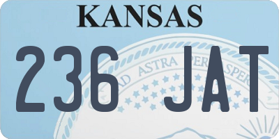 KS license plate 236JAT