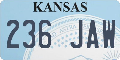 KS license plate 236JAW
